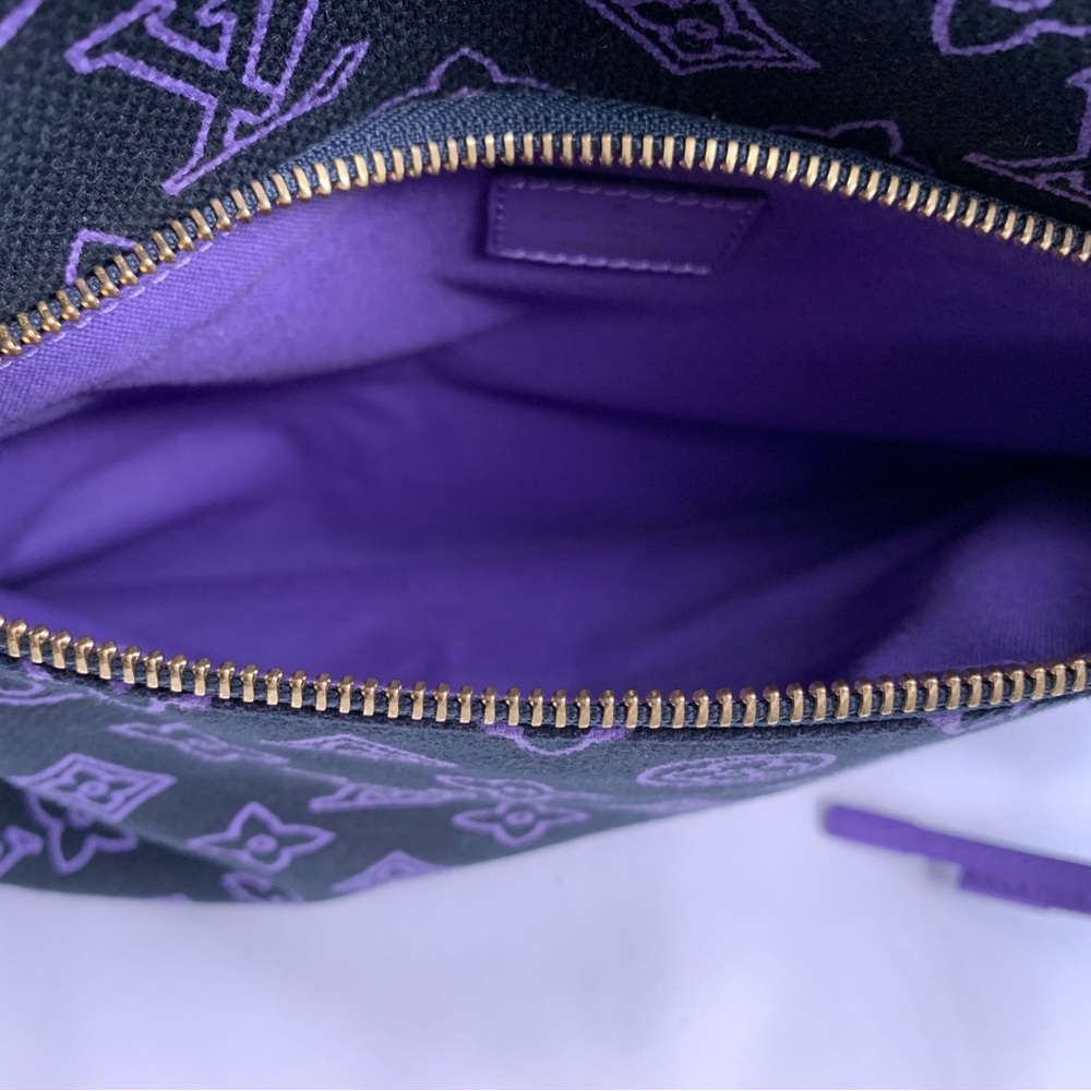 Louis Vuitton Limited Edition Purple Navy Canvas Cabas Ipanema GM Bag W Pouch - Picture 8 of 16